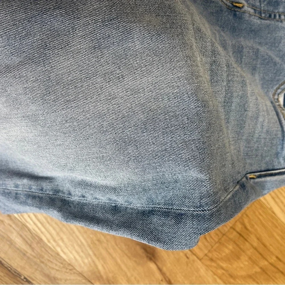 Anthro Pilcro and the Letterpress Floral Lace Up Raw Hem Slim Straight Jeans 30 - Picture 15 of 15